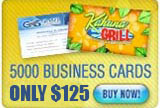 business card offer 5000 for $125